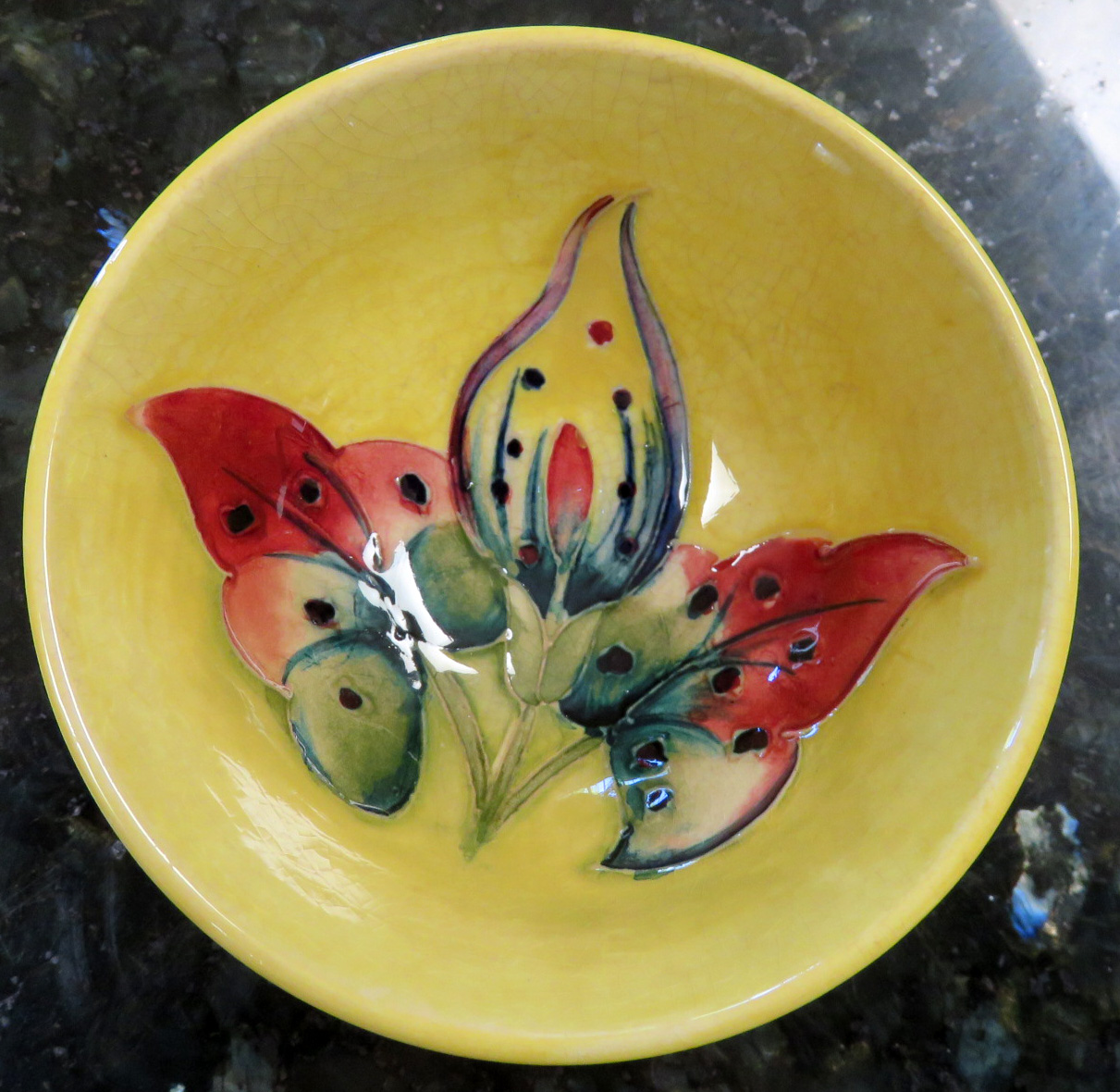 African Lily Cobal Blue Footed Bowl